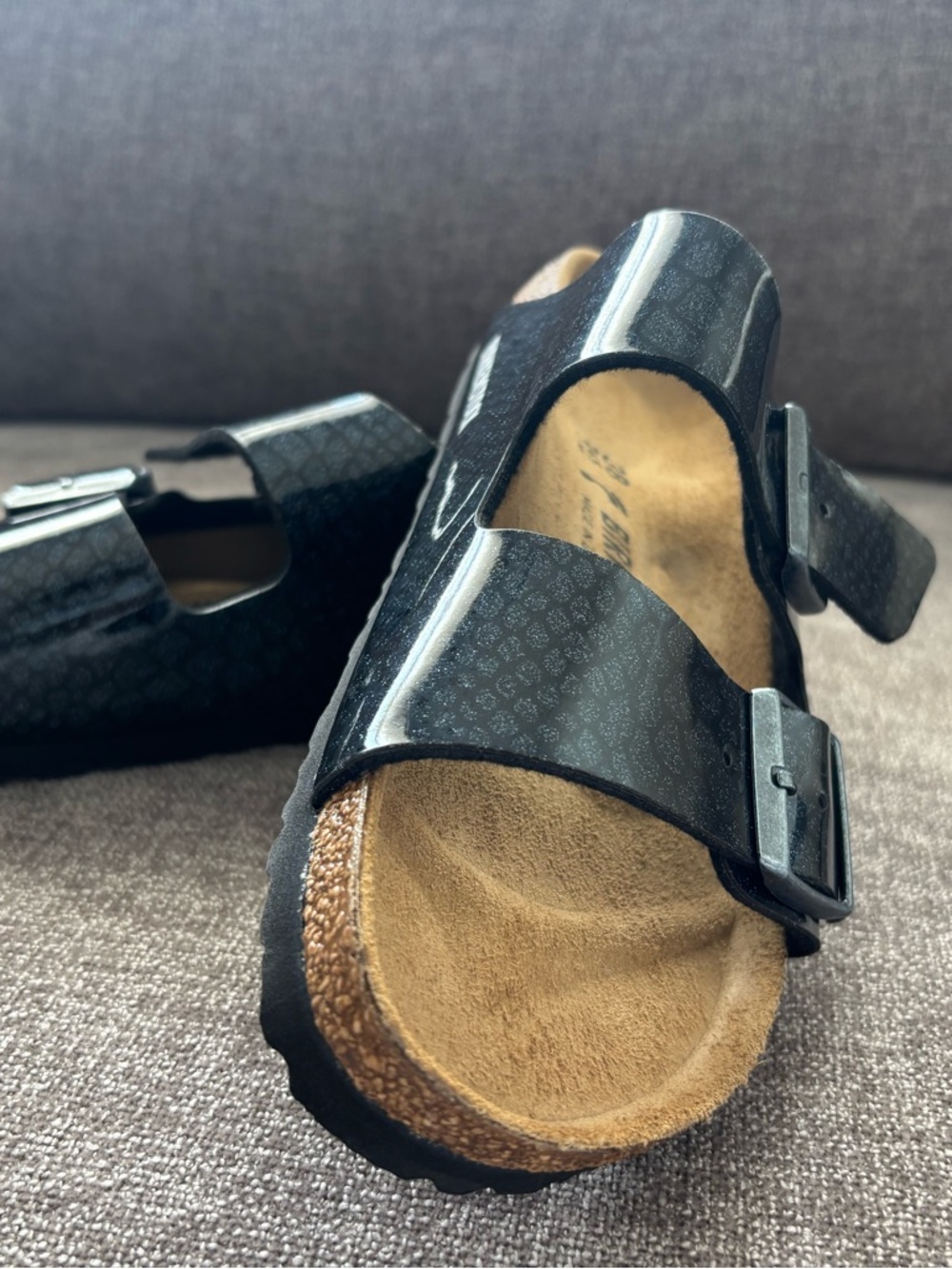 Birkenstock Sydney Sandal-Black Glitter Speckled